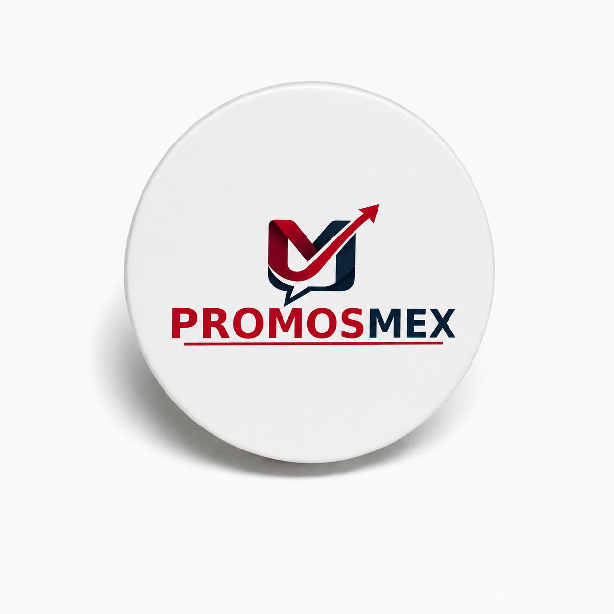 Pop socket blanco personalizado con el logotipo de PromosMex
